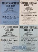 Chester home football programmes to include 1946/47 Stockport County, 1947/48 Halifax Town, 1948/