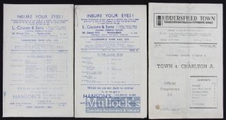 Huddersfield Town home match programmes to include 1945/46 Bolton Wanderers, Manchester City, 1946/