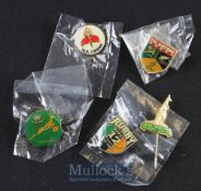 Rugby Badge Collection (5): Colourful pin or lapel badges in fine condition; Wallaby pin with
