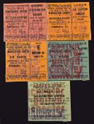 1968/69 Manchester Utd European Cup home match tickets to include SK Rapid, Anderlecht, AC Milan (