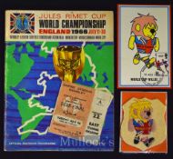 1966 World Cup at Wembley match tickets England v Portugal 26 July 1966 World Cup semi-final,