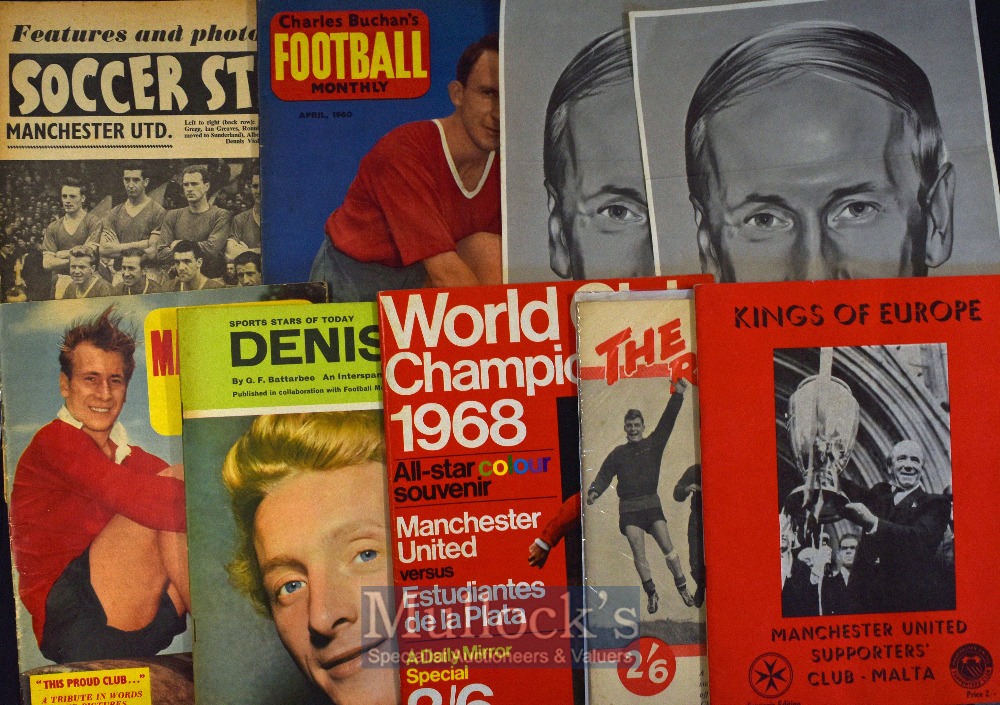 Selection of Manchester Utd publications to include 1957 The Red Devils, 1968 Kings of Europe (Malta