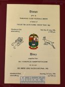 Rare 1962 British Lions Rugby Tour to South Africa Framed Dinner Menu: Clean, neat, colourfully