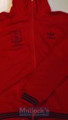 Arcadia Shepherds (South Africa) Adidas Track Suite Top vintage jacket, with zip front, in red and