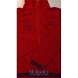 Arcadia Shepherds (South Africa) Adidas Track Suite Top vintage jacket, with zip front, in red and