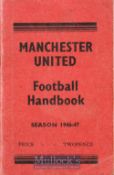 Scarce 1946/47 Manchester Utd football handbook containing list of players, fixture lists plus