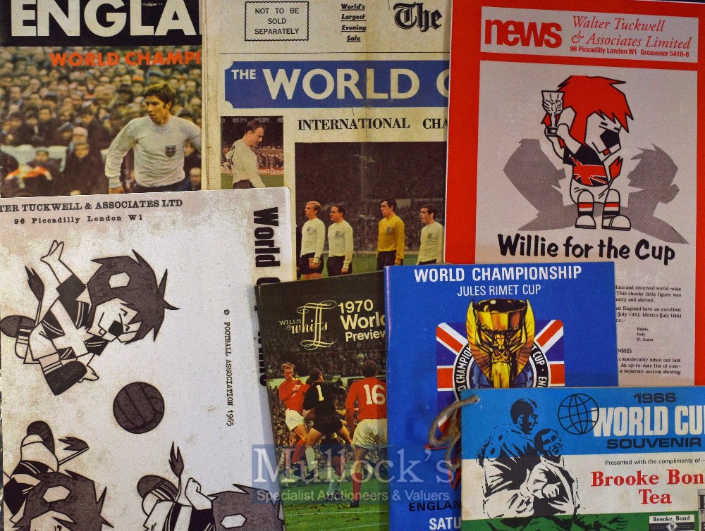 World Cup football memorabilia to include 1966 World Cup final programme (reprint edition), 1966