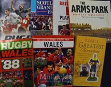 Wales etc Rugby Book Selection (7): Arms Park, Rugby 88, Essential Hist RU Wales SL & JRG, Rugby’s