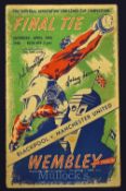 1948 FA Cup final football programme Manchester Utd v Blackpool 24 April 1948; autographed to the