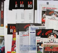 Selection of Manchester Utd FA Youth Cup final football programmes to include 1985/86 Manchester