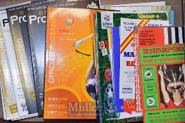 Selection of Big Match Football Programmes with Champions League, Europa League, World and