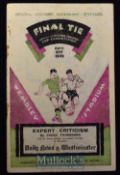 1928 FAC final match programme Blackburn Rovers v Huddersfield Town 21 April 1928. Fair-good.