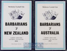Barbarians Rugby Programme Duo (2): ‘That Match’, the 1973 ‘Gareth Edwards try’ win over New