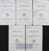 Rare Signed 1963 and 1964 Scottish Rugby Dinner Menus (5): Unusual to see such a set of