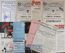 Selection of 1940~s football programmes to include 1946/47 Charlton Athletic v Sheffield Utd,