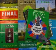 Selection of FA Cup final match programmes 1971 to 1981 (including replays). (12) Generally good.