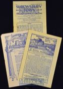 Shrewsbury Town v Ransom & Marles 1946/47, 1947/48, 1949/50 Midland League match programmes. (3)