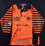 Scotland Signed Rugby Jersey: Scotland Famous Grouse reproduction boys’ small signed rugby jersey,
