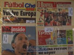 Collection of Manchester Utd away Champions League match newspapers to include 2000/01, 2002/03,