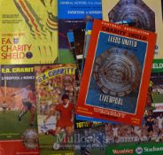 Selection of FA Charity Shield football match programmes 1974 to 1986 (continuous run) for all