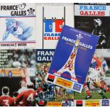 France Homes Rugby Programmes v Wales (7): Issues, all in good/very good condition, for the Paris