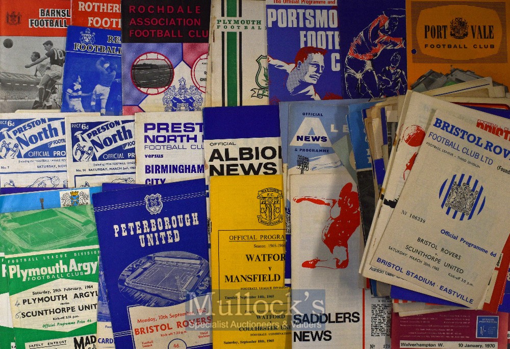 Assorted 1960s Football League Club Programmes includes a variety of teams and seasons, worth