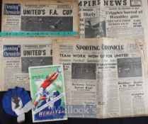 1948 Manchester Utd FA Cup final football memorabilia to include official match programme, United