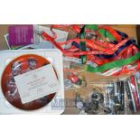Selection of Manchester United football memorabilia to include VIP lanyards, United member pens (