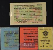 1959/60 Manchester Utd match tickets FAC v Sheffield Wednesday at O.T., Liverpool away at Anfield 30