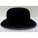 GENTLEMAN'S BOWLER HAT size 6 3/4 marked to the interior The Wilson Hat by Joseph Wilson & Sons