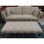 LARGE DURESTA SOFA with a shaped back with loose seat and back cushions, and two separate