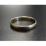 FOURTEEN CARAT GOLD WEDDING BAND ring size U-V and approximately 2 grams