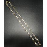 NINE CARAT GOLD FANCY CURB LINK NECKLACE 48cm long and approximately 4.8 grams