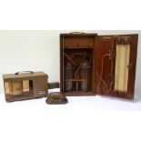 MIXED LOT OF COLLECTABLES including a Genito-urinary medical kit contained in a mahogany box, an SNL