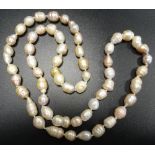 BAROQUE PEARL NECKLACE approximately 80cm long