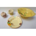 MIXED LOT OF CERAMICS including a Carlton Ware leaf shaped dish of yellow ground, Carlton Ware