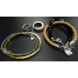 SELECTION OF FASHION JEWELLERY comprising a Michael Kors pave set bangle; a Calvin Klein white