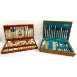 CASED SET OF ONEIDA CUTLERY comprising six place settings; together with a Viners of Sheffield