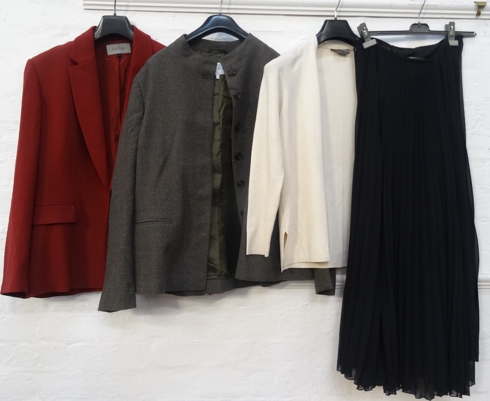 SELECTION OF LADIES JAEGER CLOTHING comprising a a black pleated evening skirt (size 12); a wool - Image 2 of 2