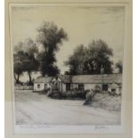 JOHN FULLWOOD (British, 1854-1931) 'The Smithy, Gretna Green', etching, signed, 22.5cm x 18.5cm