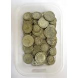 COLLECTION OF BRITISH PRE-1947 SILVER COINS includes a George V Crown dated 1935, George VI Crown