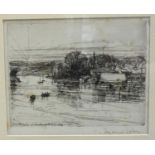 SIR SEYMOUR HADEN (English, 1818-1910) 'From the Bridge Cardigan, Aug 17 1864', etching, signed,