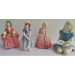 ROYAL DOULTON FIGURINE Alice HN2158, 12.5cm high; Ivy HN1768, 12.5cm high; Bo-Peep HN1811, 13cm