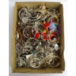SELECTION OF COSTUME JEWELLERY including bangles, bracelets, pendants, necklaces and earrings, 1 box