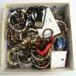 SELECTION OF COSTUME JEWELLERY including necklaces, pendants, bangles, bracelets, cufflinks,