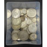 COLLECTION OF BRITISH PRE-1947 SILVER COINS George V and VI periods, Halfcrowns, Florins, Shillings,