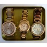 THREE MICHAEL KORS WRISTWATCHES comprising model numbers MK-5613, MK-5896 and MK-05491 (3)