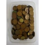 COLLECTION OF BRITISH COINS bronze and nickel-brass, 1 box