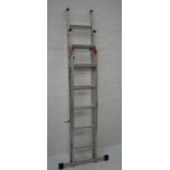ABRO EXTENDING ALUMINIUM LADDER the three section combination ladder extending to 3.90 M (12' 10")