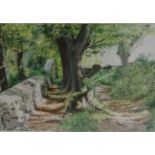 CLARE SMYTH Pair of countryside scenes, one with bridge, watercolours, signed and dated 85/86,